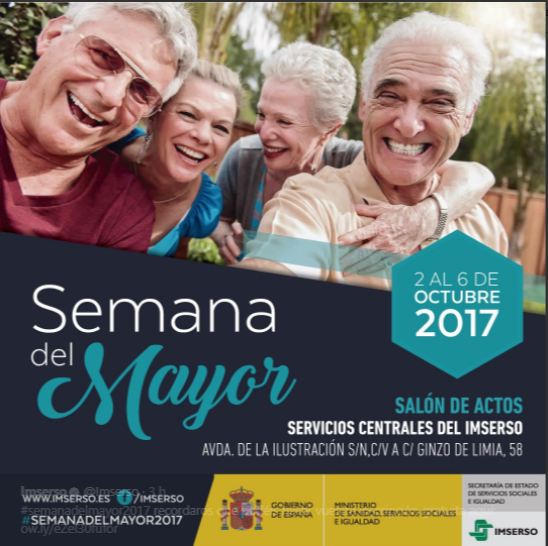 El Imserso celebra la Semana del Mayor 2017 del 2 a 6 de octubre